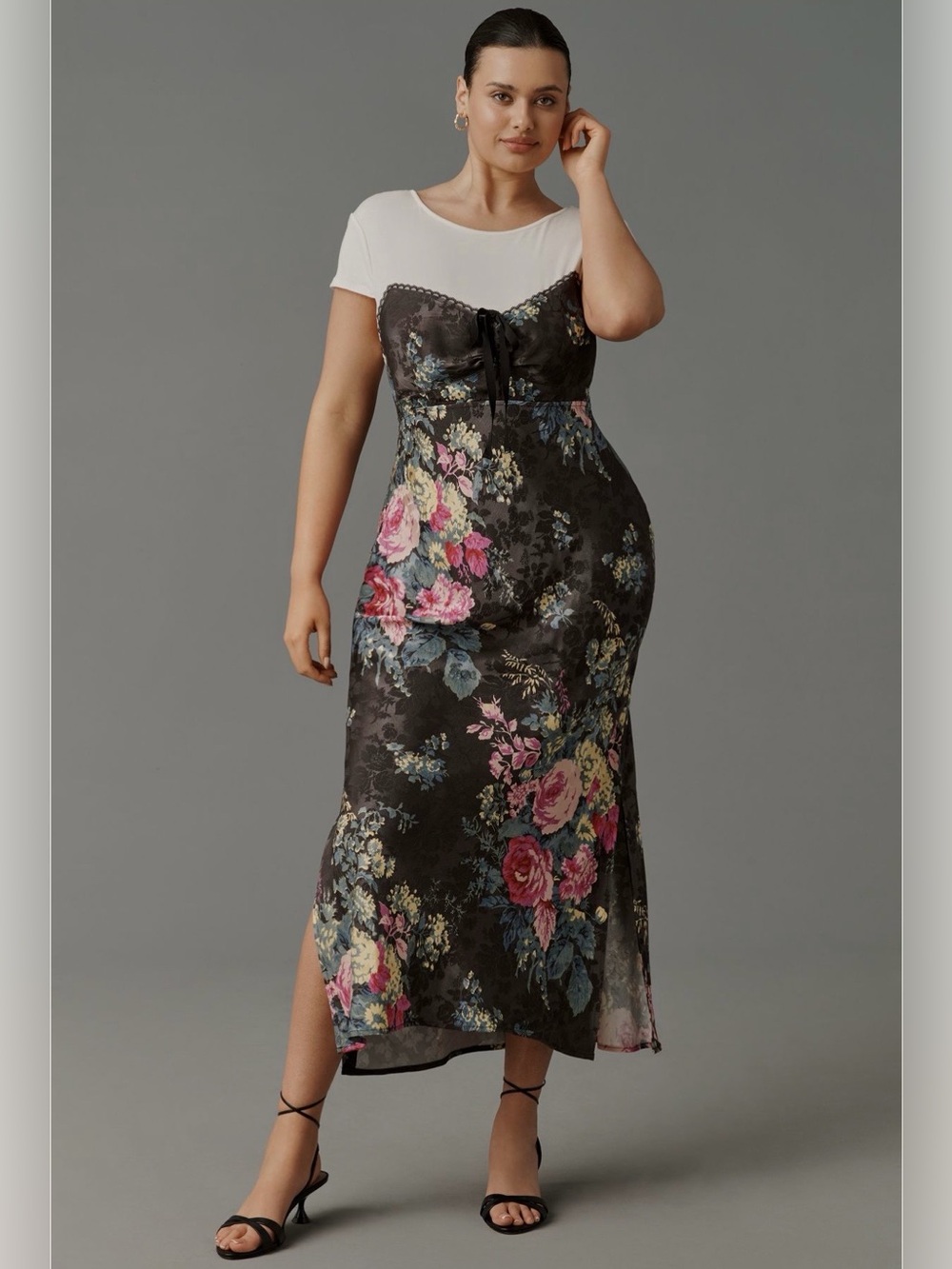 By Anthropologie twofer midi slip dress